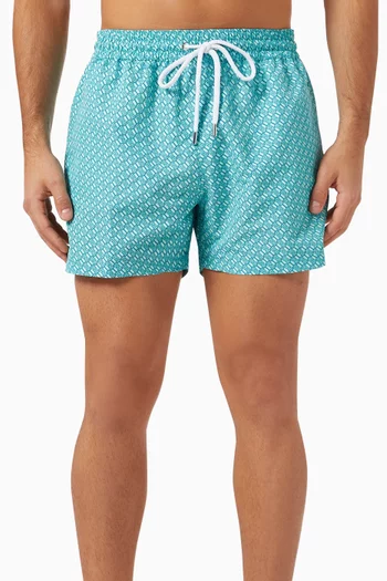 Angra Twill Swim Shorts in Recycled Polyester