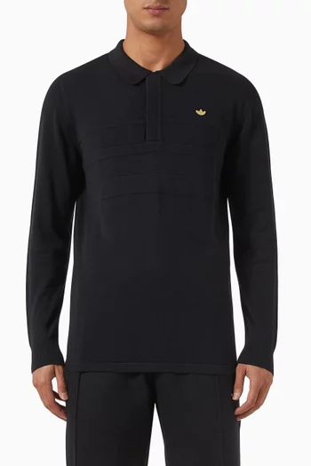 Polo Sweater in Cotton-knit