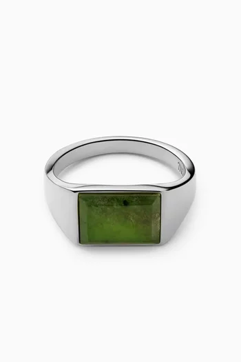 Lennox Jasper Ring in Sterling Silver