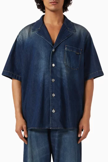 Bowling Shirt in Denim Chambray