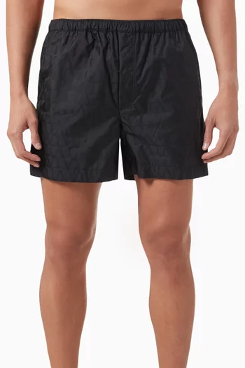 Valentino Garavani Toile Iconographe Pattern Swim Shorts in Polyamide