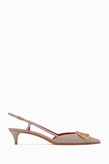 Valentino Garavani VLogo 40 Slingback Pumps in Leather