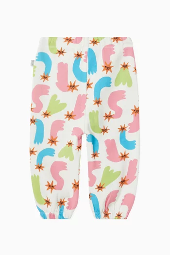 Graphic Print Sweatpants in Organic Cotton