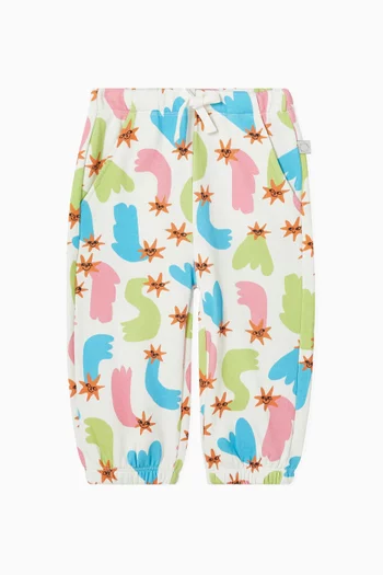Graphic Print Sweatpants in Organic Cotton
