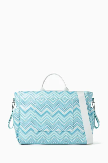 Zigzag Diaper Bag in Nylon