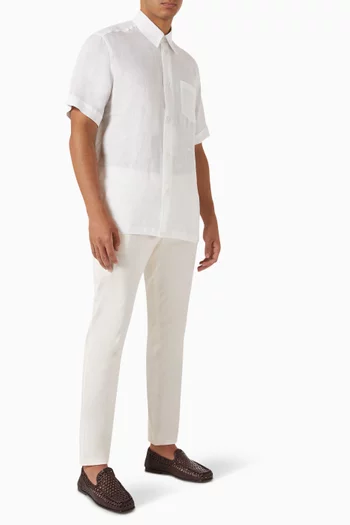 Short-sleeve Shirt in Linen