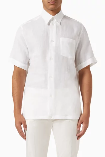 Short-sleeve Shirt in Linen