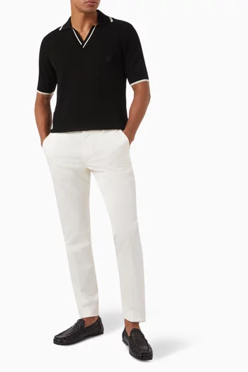 Straight-leg Pants in Cotton