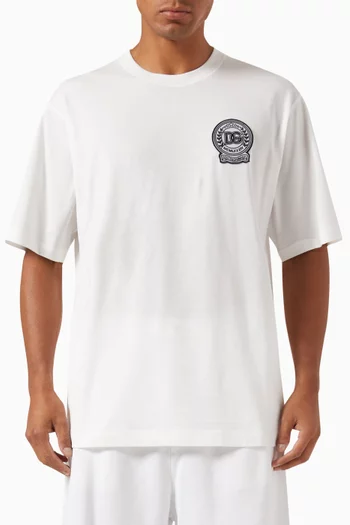 Logo Embroidred T-shirt in Cotton
