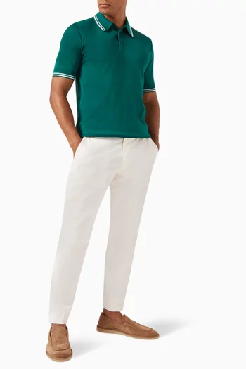 Majolica Polo Shirt in Silk Knit