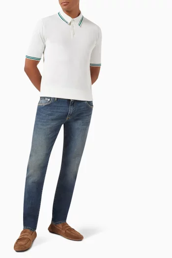 Majolica Polo Shirt in Silk Knit