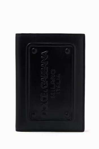 DG Logo Passport Wallet in Leather