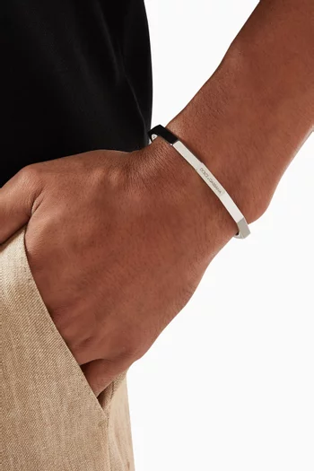 Logo-engraved Cuff in Metal