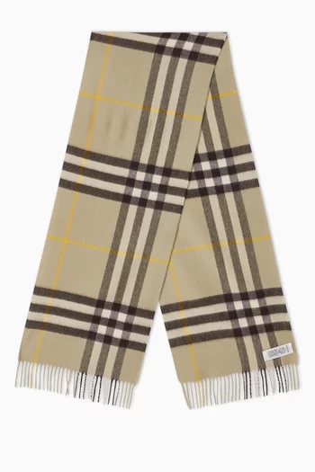Giant Check Scarf in Cashmere