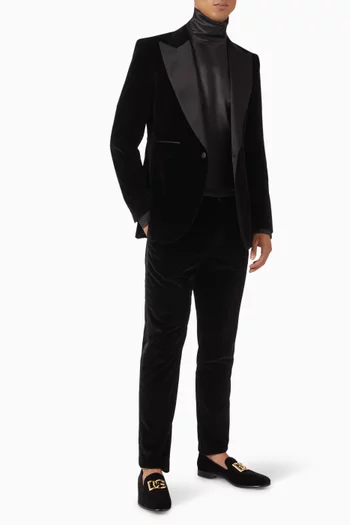 Classic Tuxedo Pants in Velvet