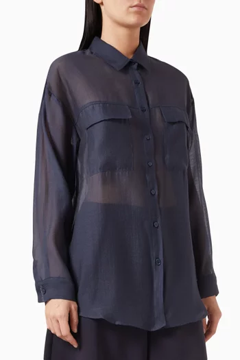 Madeline Sheer Button-down Shirt