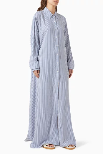 فستان أفري بنمط قميص من فيسكوز انسيابي