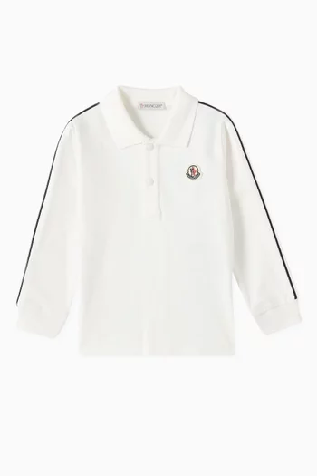 Long-sleeve Polo Shirt in Cotton-blend