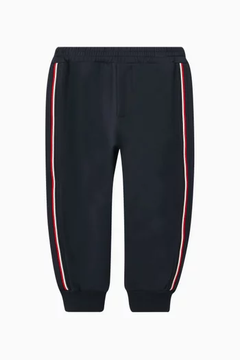 Tricolour Trim Sweatpants in Cotton Fleece