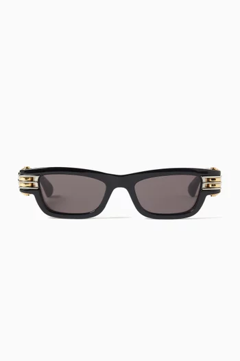 Rectangular Sunglasses in Injected Plastic