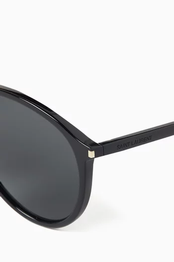 Aviator D-frame Sunglasses in Recycled Acetate