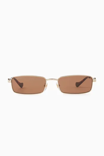 Rectangular Sunglasses in Metal