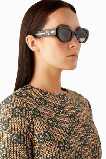 Round Sunglasses in Acetate