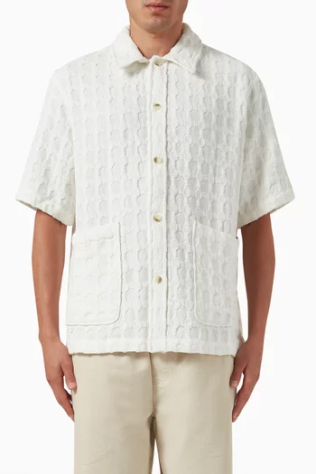Honeycomb Dobby Overshirt in Cotton