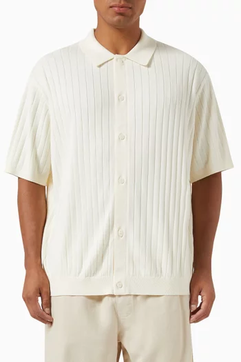 Rhys Stripe Shirt in Cotton-blend Knit