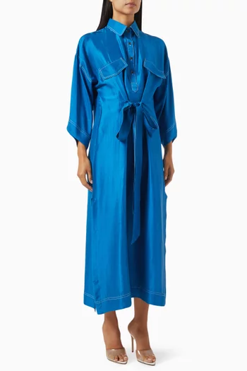 Alesso Belted Kaftan in SIlk