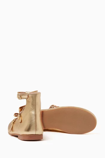 Gabi Ballerina Sandals in Leather