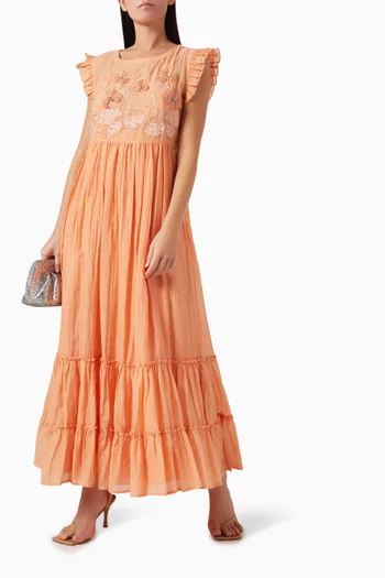 Diana Embroidered Midi Dress