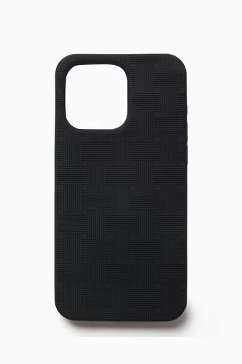 iPhone 15 Pro Max Phone Case in Intreccio Rubber