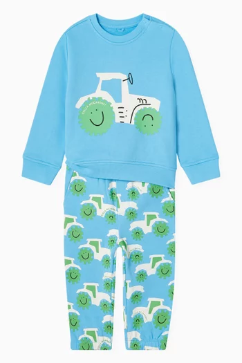Smiley Tractor Sweatpants in Organic Cotton