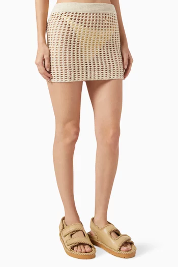 Rhea Mini Skirt in Cotton-knit