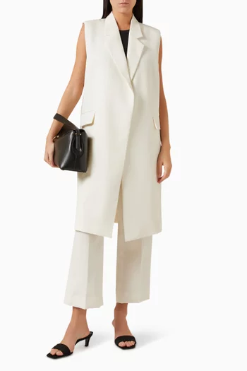 Sleeveless Coat in Viscose Blend