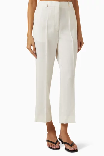 Cropped Pants in Recycled Polyester Blend