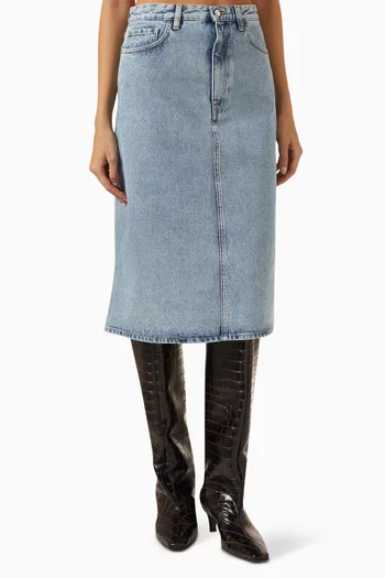 Midi Skirt in Denim