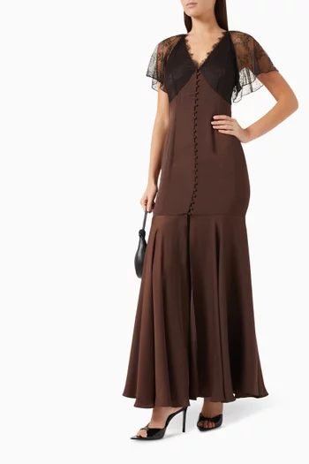 Lace V-neck Maxi Dress