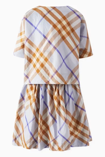 Vienna Check-print Skirt in Silk