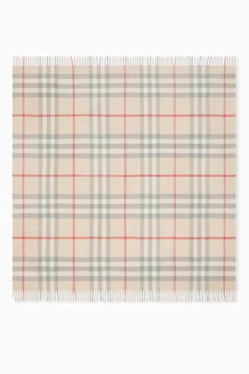 Vintage Check Baby Blanket in Wool