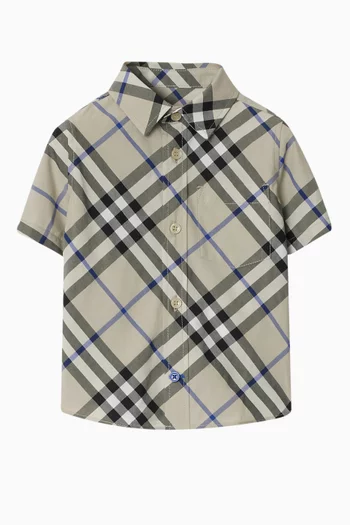 Owen Check-print Shirt in Cotton