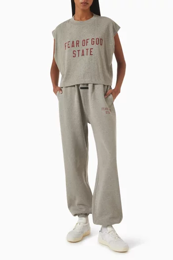 Cropped Muscle T-shirt in Tri-blend Jersey