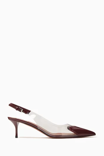 55 Slingback Mules in Patent Leather