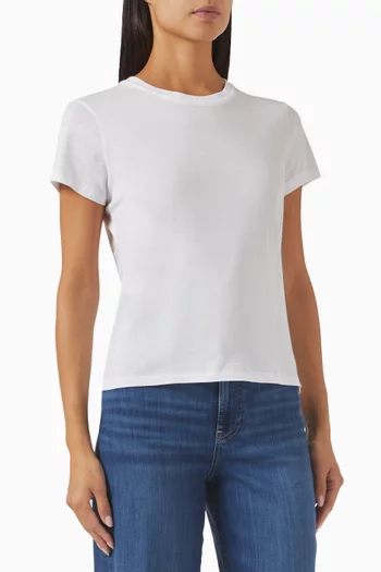 Fitted Crew Neck T-shirt in Cotton-jersey