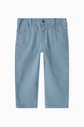 Panel-detail Jeans in Cotton-denim
