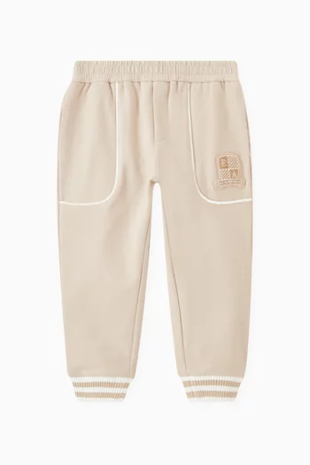 Logo Crest Sweatpants in Cotton