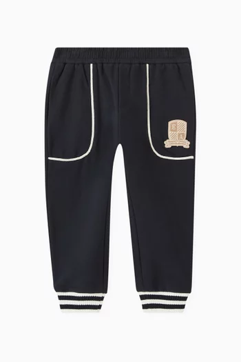 Logo Crest Sweatpants in Cotton