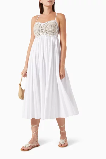 Ligia Pleated Dress in Cotton