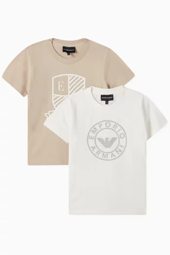 Graphic Logo T-shirt, Set of Two